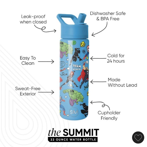 Simple Modern 22oz Avengers Water Bottle - Picture 2 of 3